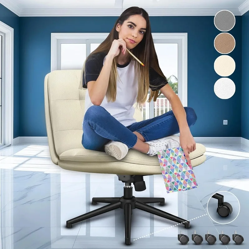 Criss Cross Desk Chair for Cross Legged Sitting with Easy Assembly - Premium Detachable Wheels and Comfortable Design
Criss Cross Desk Chair for Cross Legged Sitting with Easy Assembly - Premium Detachable Wheels and Comfortable Design