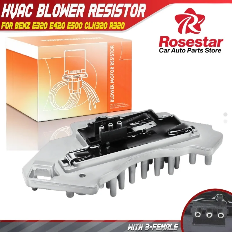 Резистор двигателя вентилятора кондиционера для Mercedes-Benz E320 1994-2003 E420 E500 CLK320 R320 RU564, 2108211551, 2108212951, 2108214651 
Резистор двигателя вентилятора кондиционера для Mercedes-Benz E320 1994-2003 E420 E500 CLK320 R320 RU564, 2108211551, 2108212951, 2108214651