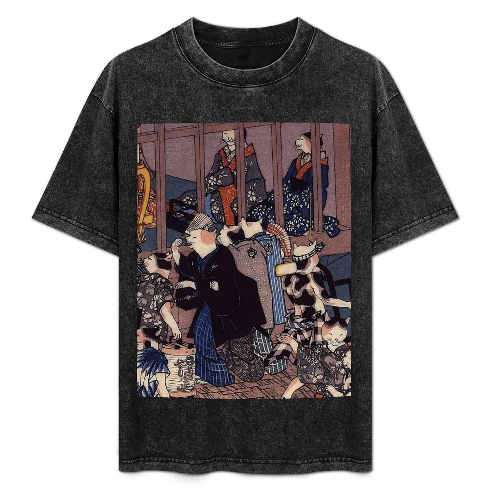 Utagawa Hiroshige Japanese Woodblock Cats T-Shirt Big and Tall Casual T-Shirt
Utagawa Hiroshige Japanese Woodblock Cats T-Shirt Big and Tall Casual T-Shirt