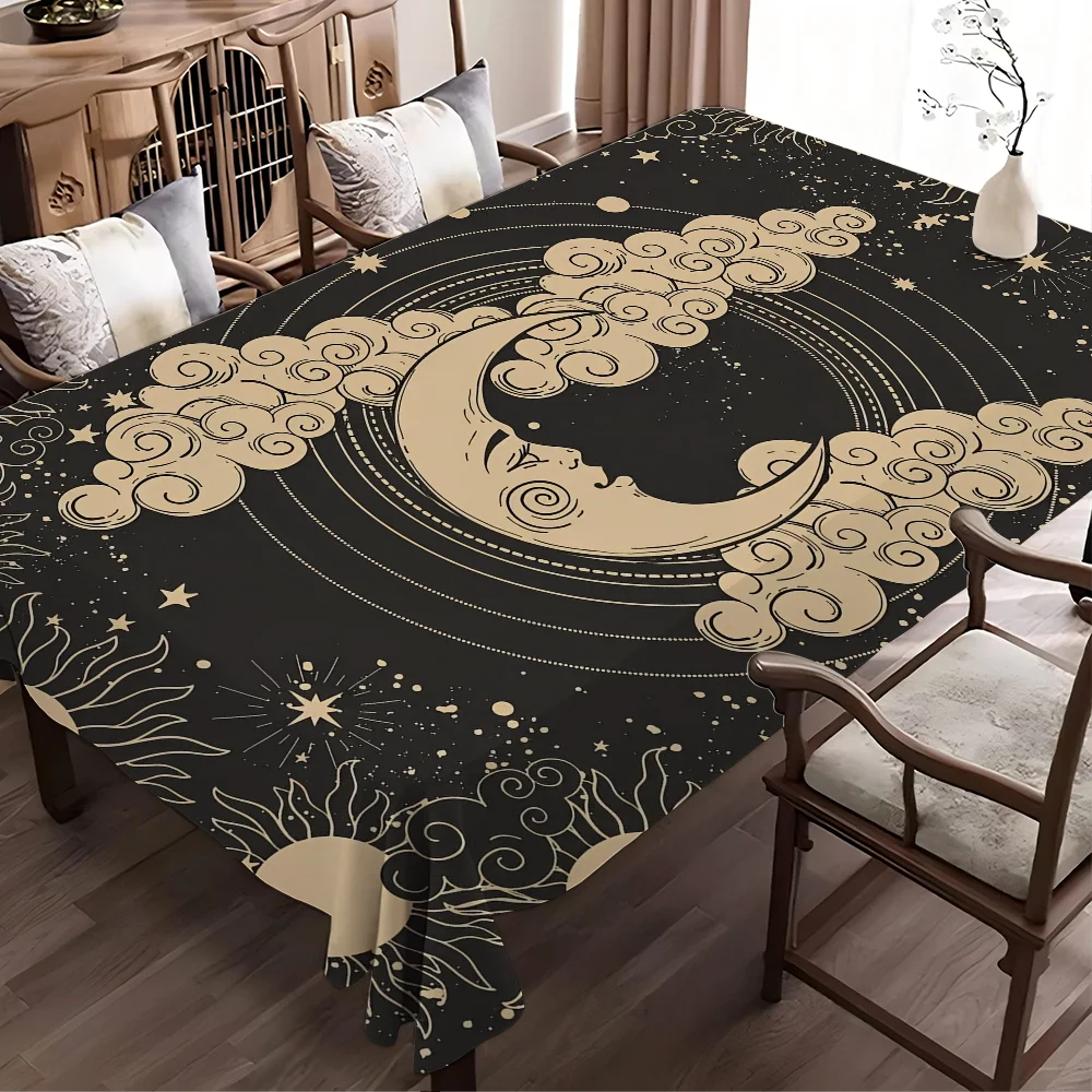 Hippie Sun Face Pattern Tablecloths Summer Washable Picnic Party Rectangle Table Cover Home Dining Decor
Hippie Sun Face Pattern Tablecloths Summer Washable Picnic Party Rectangle Table Cover Home Dining Decor
