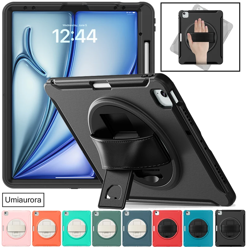 For IPad Mini 7 8.3" Air 4 5 10.9 Pro 11 12.9 13 inch M2 M3 M4 M5 Shockproof Silicon PC Tablet Case Hand Strap Stand Armor Funda
For IPad Mini 7 8.3" Air 4 5 10.9 Pro 11 12.9 13 inch M2 M3 M4 M5 Shockproof Silicon PC Tablet Case Hand Strap Stand Armor Funda