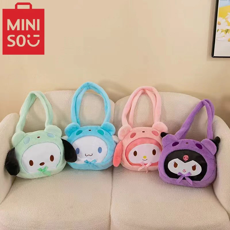MINISO Large Capacity Handbag Cartoon Cute Kuromi Shoulder Bag Fashion Versatile Embroidered Plush Women's Bag
MINISO Large Capacity Handbag Cartoon Cute Kuromi Shoulder Bag Fashion Versatile Embroidered Plush Women's Bag