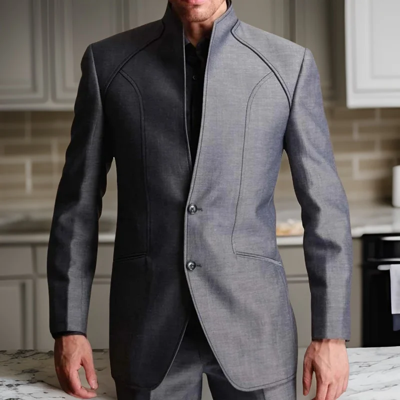 2 Pcs Tunic Suits for Men with Stand Collar 2024 Fashion Mandarin Style Formal Business Male Suit Set Jacket with Pants Custom
2 Pcs Tunic Suits for Men with Stand Collar 2024 Fashion Mandarin Style Formal Business Male Suit Set Jacket with Pants Custom