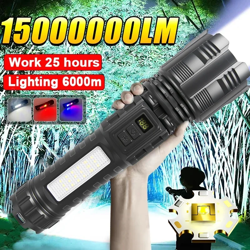 Ultra Bright LED+COB Flashlights 3000mah USB Rechargeable Camping Lamp Self Denfense Tactical Torch Zoomable Outdoor with 9Mode
Ultra Bright LED+COB Flashlights 3000mah USB Rechargeable Camping Lamp Self Denfense Tactical Torch Zoomable Outdoor with 9Mode