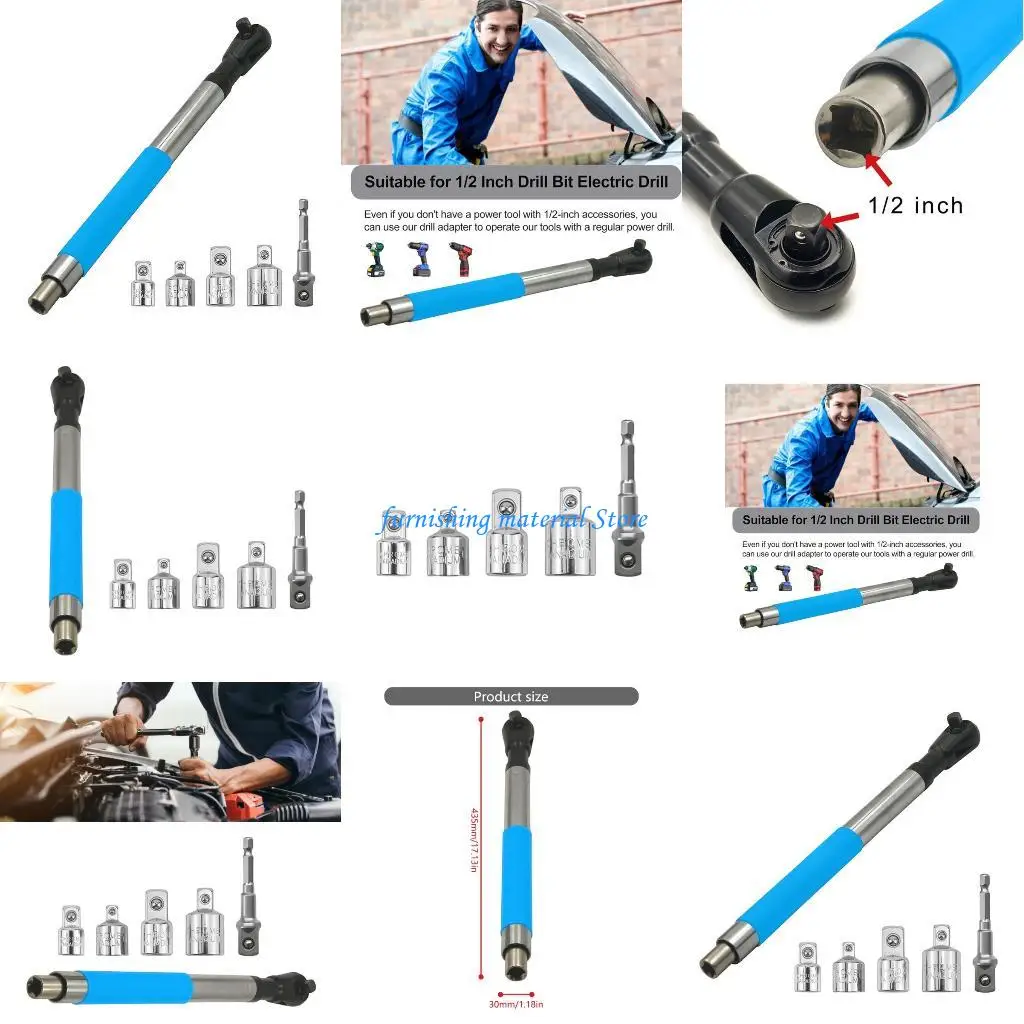 Y5GD High Torques Ratchet Wrench Offset Head Quick Reverse Lever Metal Structure