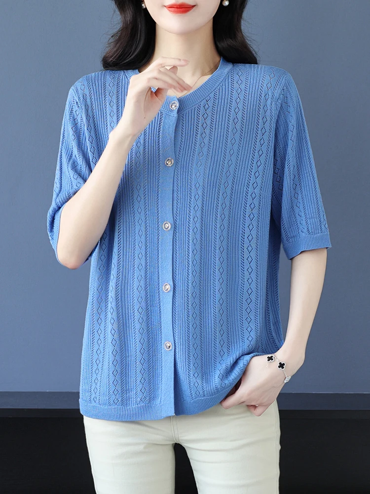 Solid Cardigan Sweater Women Summer Spring Women Clothing Short Sleeve Sweater Knitwear Cardigans
Solid Cardigan Sweater Women Summer Spring Women Clothing Short Sleeve Sweater Knitwear Cardigans