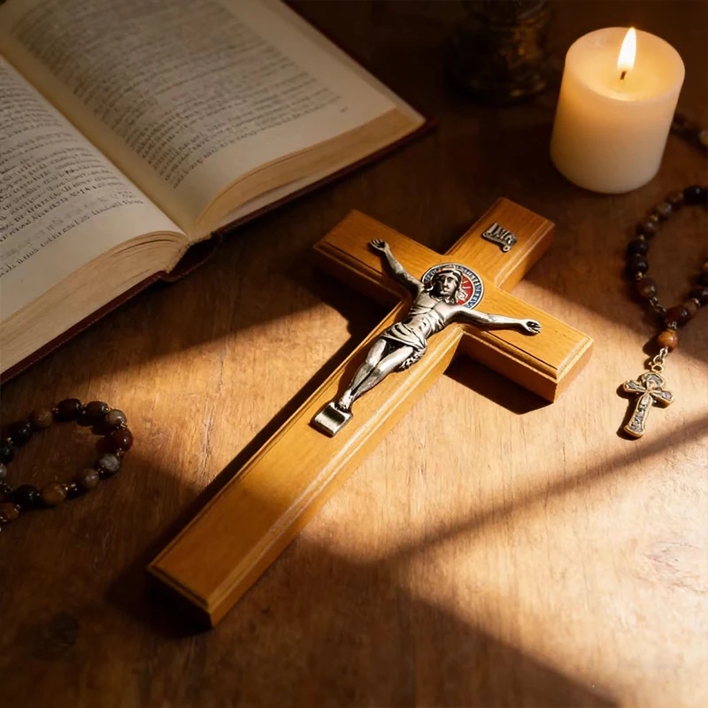 New2026 Classic Wooden Catholic Crucifix Pewter Jesus Figure with INRI Plaque Premium Devotional Gift for Baptism & Confirmation
New2026 Classic Wooden Catholic Crucifix Pewter Jesus Figure with INRI Plaque Premium Devotional Gift for Baptism & Confirmation