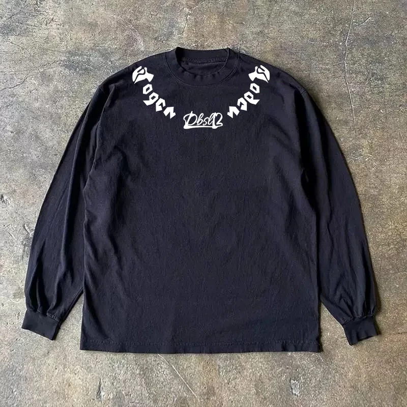 Heavyweight 300g Pure Cotton Long Sleeve T-Shirt Street Style American Retro Oversize Lettering Casual Fashion Top
Heavyweight 300g Pure Cotton Long Sleeve T-Shirt Street Style American Retro Oversize Lettering Casual Fashion Top