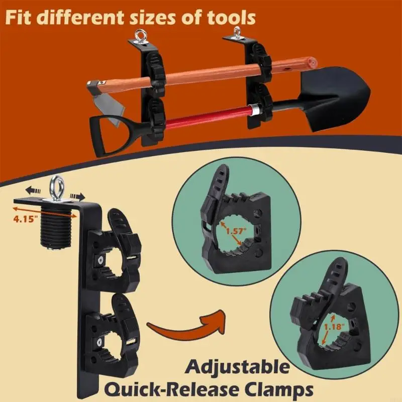 Tool Holder UTV Bed Mount Shovel Holder Double Tool Hook Rack Mount H9EE
Tool Holder UTV Bed Mount Shovel Holder Double Tool Hook Rack Mount H9EE
