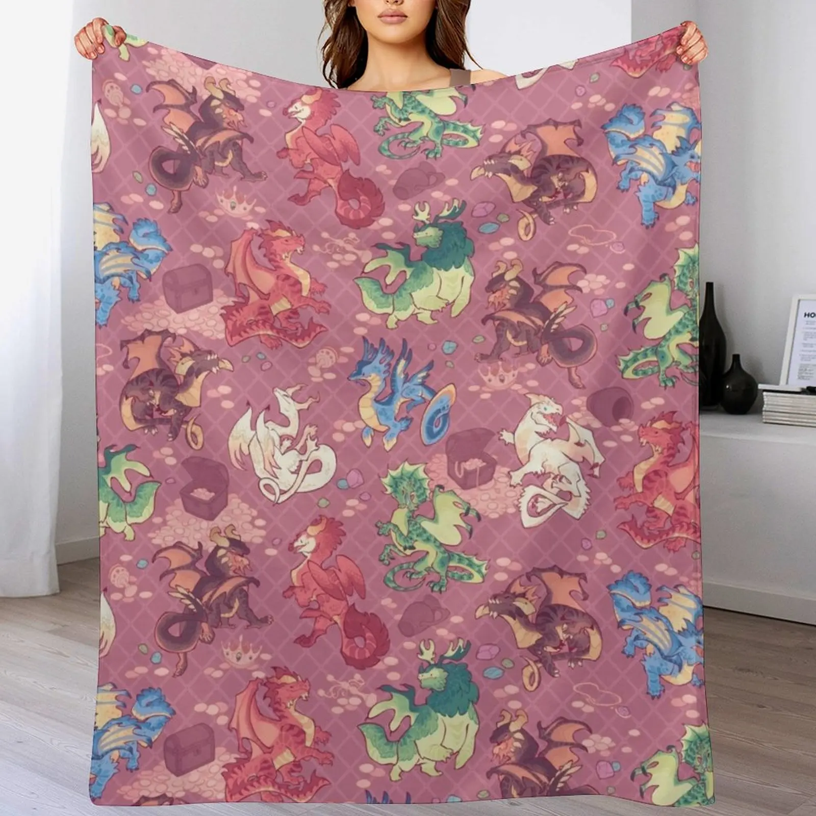 Chromatic dragons in red Throw Blanket Year Round Soft Comfortable Blanket for Home
Chromatic dragons in red Throw Blanket Year Round Soft Comfortable Blanket for Home
