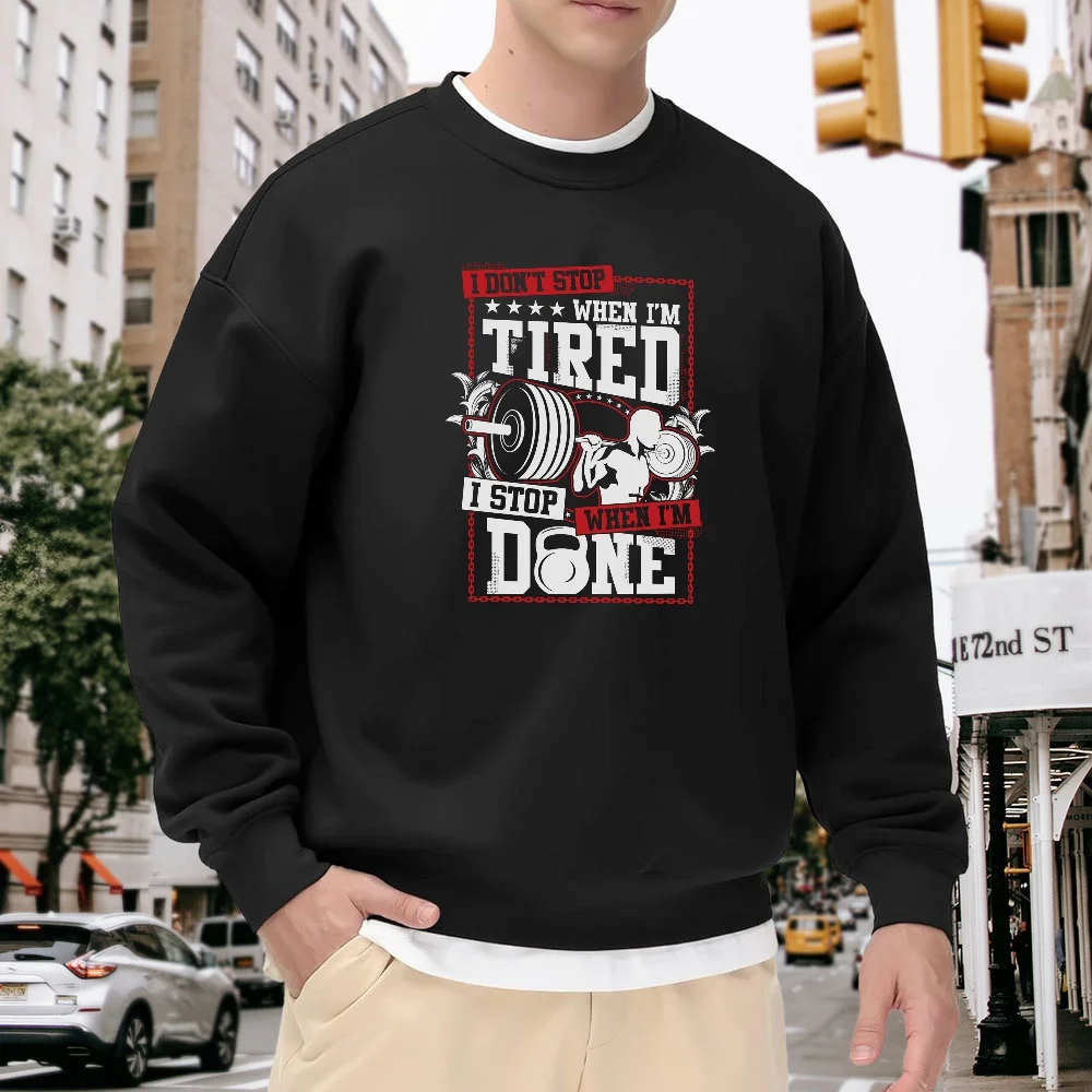 Men's Black Crew Neck Loose Sweatshirt, Sports Inspirational Print Pullover, Street Casual Versatile Top, Comfortable and Breathable for Everyday Wear
Men's Black Crew Neck Loose Sweatshirt, Sports Inspirational Print Pullover, Street Casual Versatile Top, Comfortable and Breathable for Everyday Wear