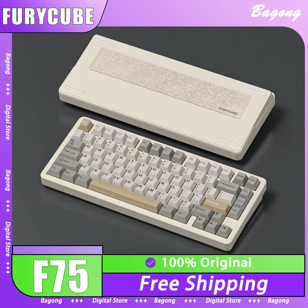 Механическая клавиатура FURYCUBE F75 из алюминиевого сплава, три режима с ручкой, Игровая клавиатура RGB, горячая переключение, ПК, офис
Механическая клавиатура FURYCUBE F75 из алюминиевого сплава, три режима с ручкой, Игровая клавиатура RGB, горячая переключение, ПК, офис
