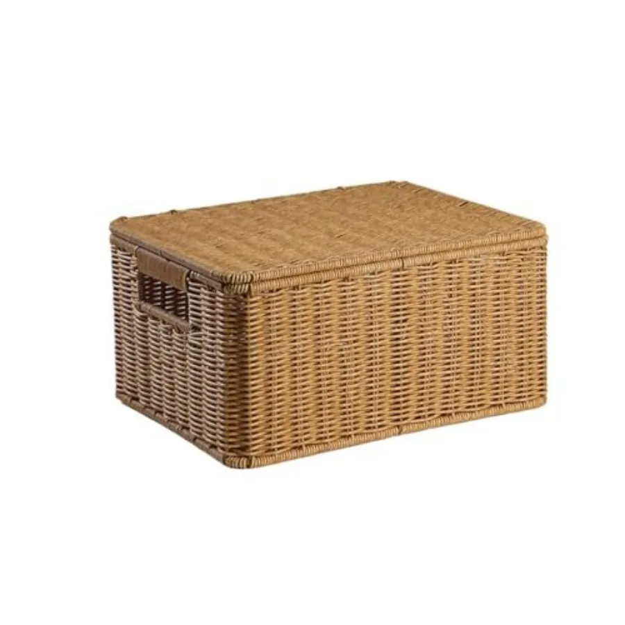 Storage Baskets Boxs Imitation Rattan With Lid Bedroom Storage In-Wardrobe Laundry Basket
Storage Baskets Boxs Imitation Rattan With Lid Bedroom Storage In-Wardrobe Laundry Basket