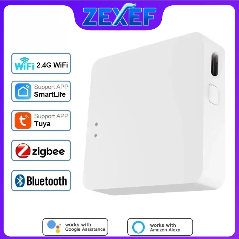 ZEXEF Tuya Multi Mode ZigBee Bluetooth Gateway Hub Wireless Smart Appliances Remote Controller Bridge Support Alexa Google Home
ZEXEF Tuya Multi Mode ZigBee Bluetooth Gateway Hub Wireless Smart Appliances Remote Controller Bridge Support Alexa Google Home
