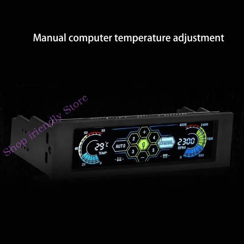 594A 50W Многофункциональный ПК CPU Cooler 5 вентилятор Speed Temp Controller для сенсорного экрана L
594A 50W Многофункциональный ПК CPU Cooler 5 вентилятор Speed Temp Controller для сенсорного экрана L