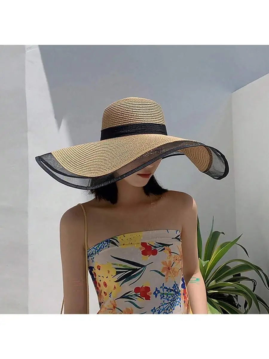 Women Wide Brim Straw Sun Hat With Mesh Trim For Beach Travel Outdoor Summer
Women Wide Brim Straw Sun Hat With Mesh Trim For Beach Travel Outdoor Summer