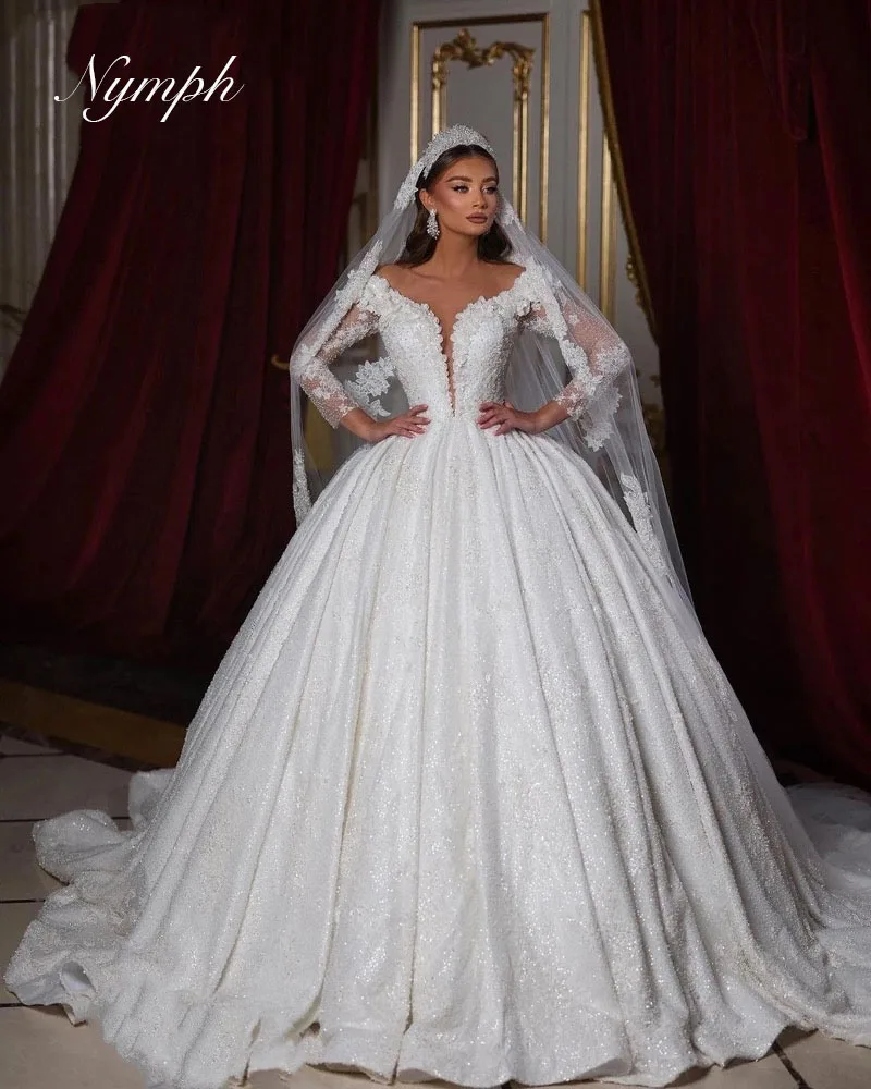 Customize White Beaded Wedding Dresses Long Sleeves Chapel Wedding Gowns For Women Vestido Blanco Backless Bride Dresses
Customize White Beaded Wedding Dresses Long Sleeves Chapel Wedding Gowns For Women Vestido Blanco Backless Bride Dresses
