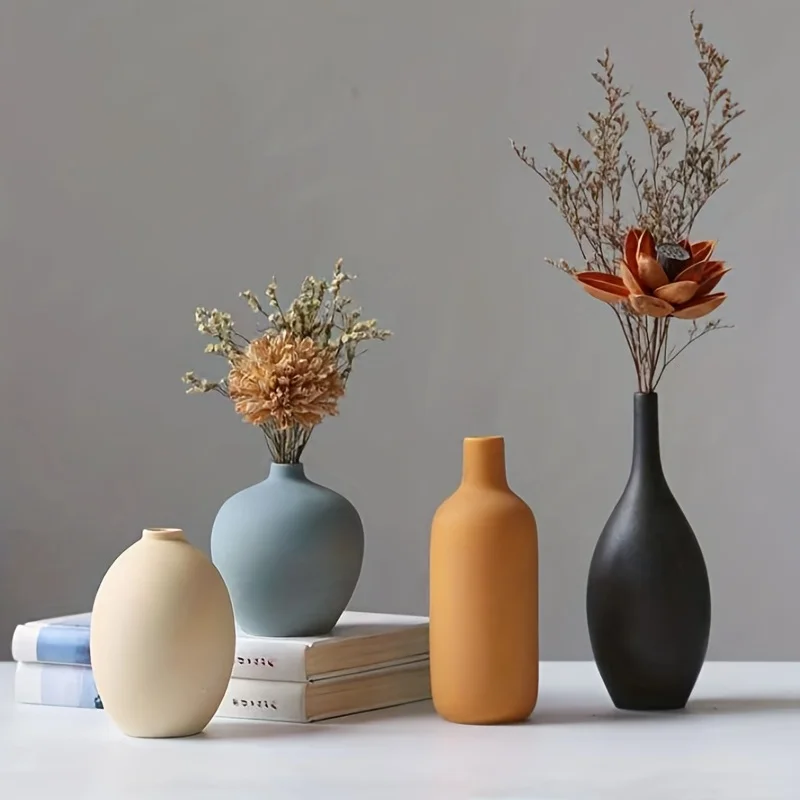 4pcs Ceramic Vases Farmhouse Table Decor, Small Flower Vase Set for Coffee Table Shelf Dining Room Modern Boho Home Decor
4pcs Ceramic Vases Farmhouse Table Decor, Small Flower Vase Set for Coffee Table Shelf Dining Room Modern Boho Home Decor