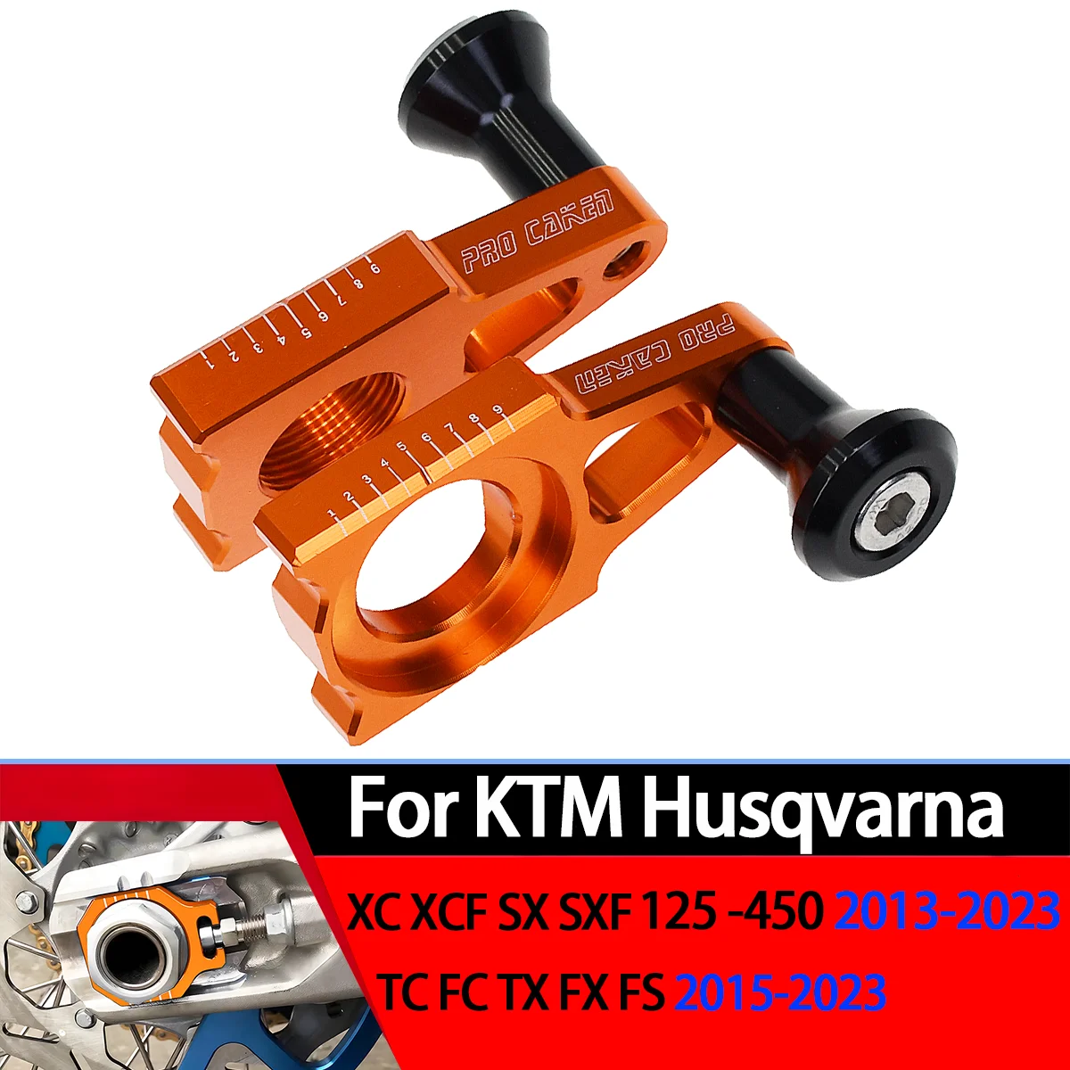 Motorcycle 25mm CNC Rear Chain Adjuster Axle Blocks For Husqvarna TC125 FC350 FC 250/450 FS450 TC250 TX300 FX350 FX450 2015-2023
Motorcycle 25mm CNC Rear Chain Adjuster Axle Blocks For Husqvarna TC125 FC350 FC 250/450 FS450 TC250 TX300 FX350 FX450 2015-2023