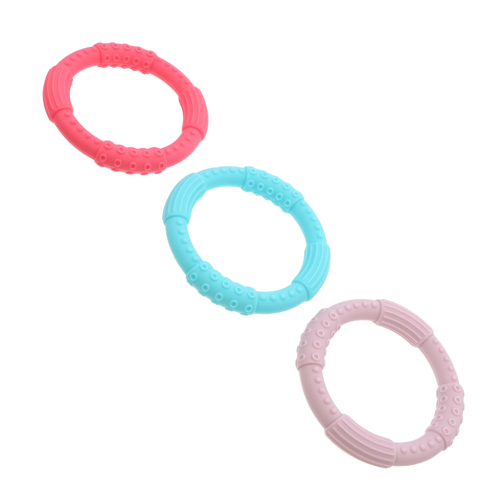 3Pcs Silicone Baby Teether Ring Bracelet Comfortable Soft Sensory Chew Relief for Infant Teething Baby Teether
3Pcs Silicone Baby Teether Ring Bracelet Comfortable Soft Sensory Chew Relief for Infant Teething Baby Teether