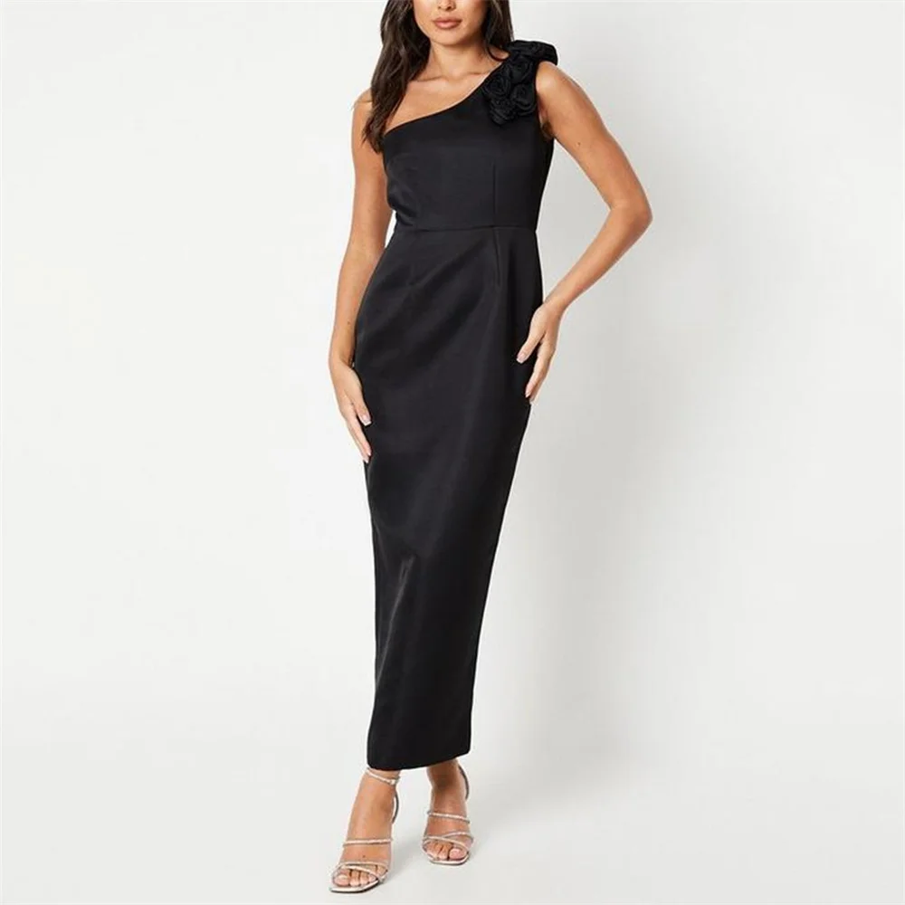 ROYET Flowers One Shoulder Sleeveless Simple Style Black Prom Dress Ankle Length Classic Vintage Formal Woman Long Party Gown
ROYET Flowers One Shoulder Sleeveless Simple Style Black Prom Dress Ankle Length Classic Vintage Formal Woman Long Party Gown