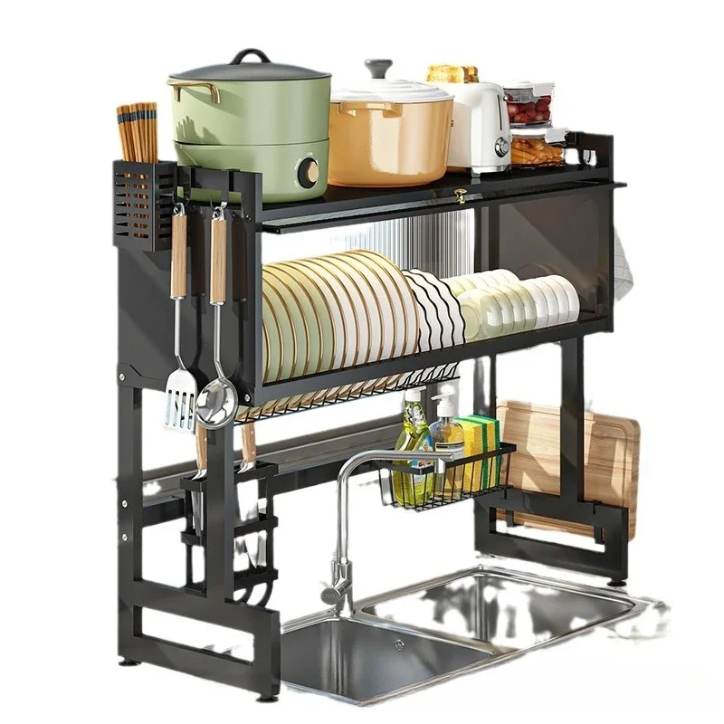 Kitchen sink rack, drain rack with cabinet door, multi-function, large capacity, kitchen utensils storage
Kitchen sink rack, drain rack with cabinet door, multi-function, large capacity, kitchen utensils storage