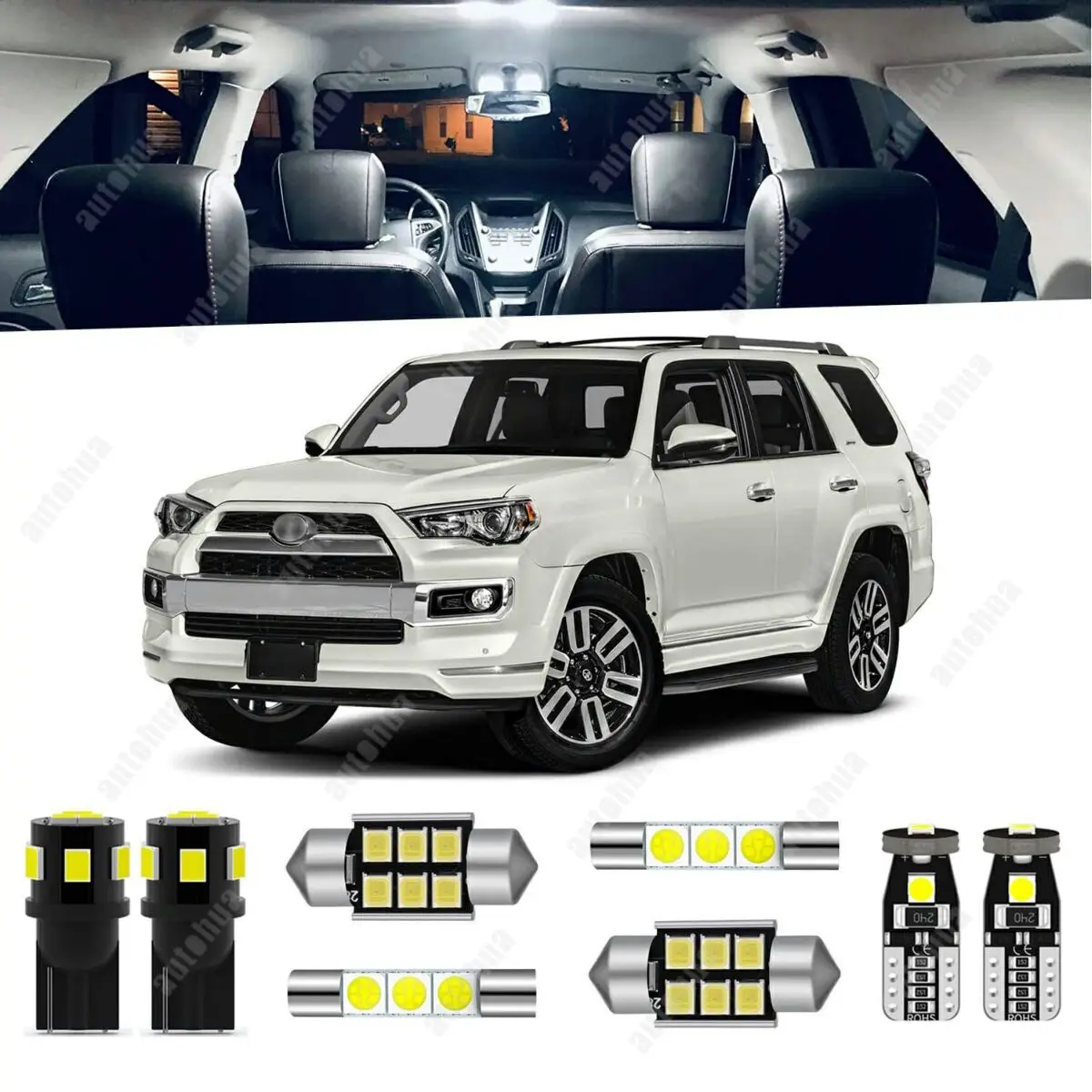 LED Interior Lights For Toyota 4Runner 2010-2022 + White 6000K LED Lighting 23Pcs
LED Interior Lights For Toyota 4Runner 2010-2022 + White 6000K LED Lighting 23Pcs