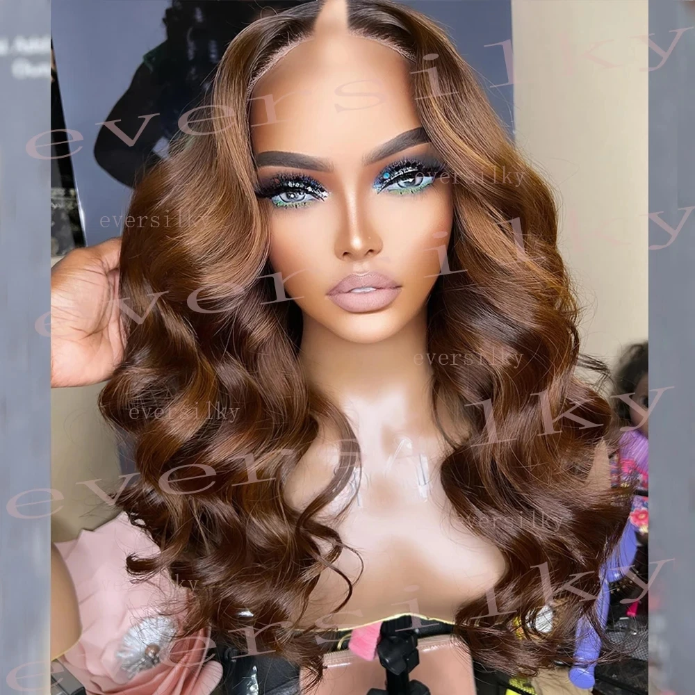 Highlight Chocolate Brown Blonde Glueless 1x4 Opening V Part Human Hair Wigs with Clips Easy Wear Wavy Machine Made U Part Wigs
Highlight Chocolate Brown Blonde Glueless 1x4 Opening V Part Human Hair Wigs with Clips Easy Wear Wavy Machine Made U Part Wigs
