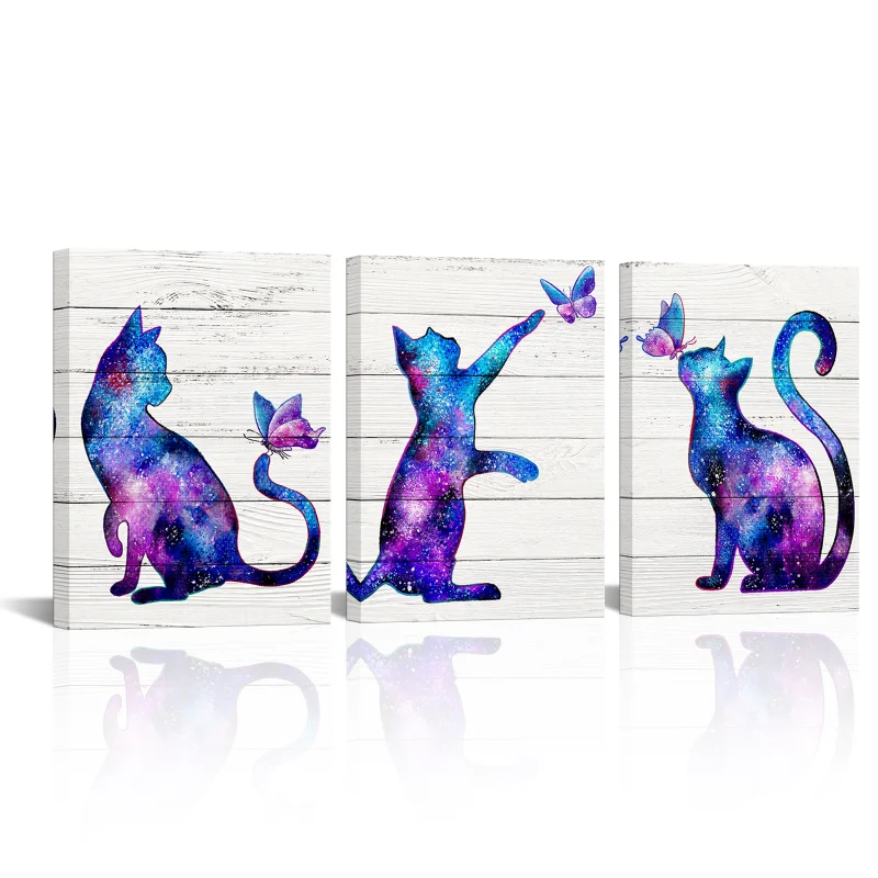 3 Pieces Cat and Butterfly Wall Decor Poster Abstract Animal Print Canvas Painting Modern Style Picture Living Room Wall Art
3 Pieces Cat and Butterfly Wall Decor Poster Abstract Animal Print Canvas Painting Modern Style Picture Living Room Wall Art