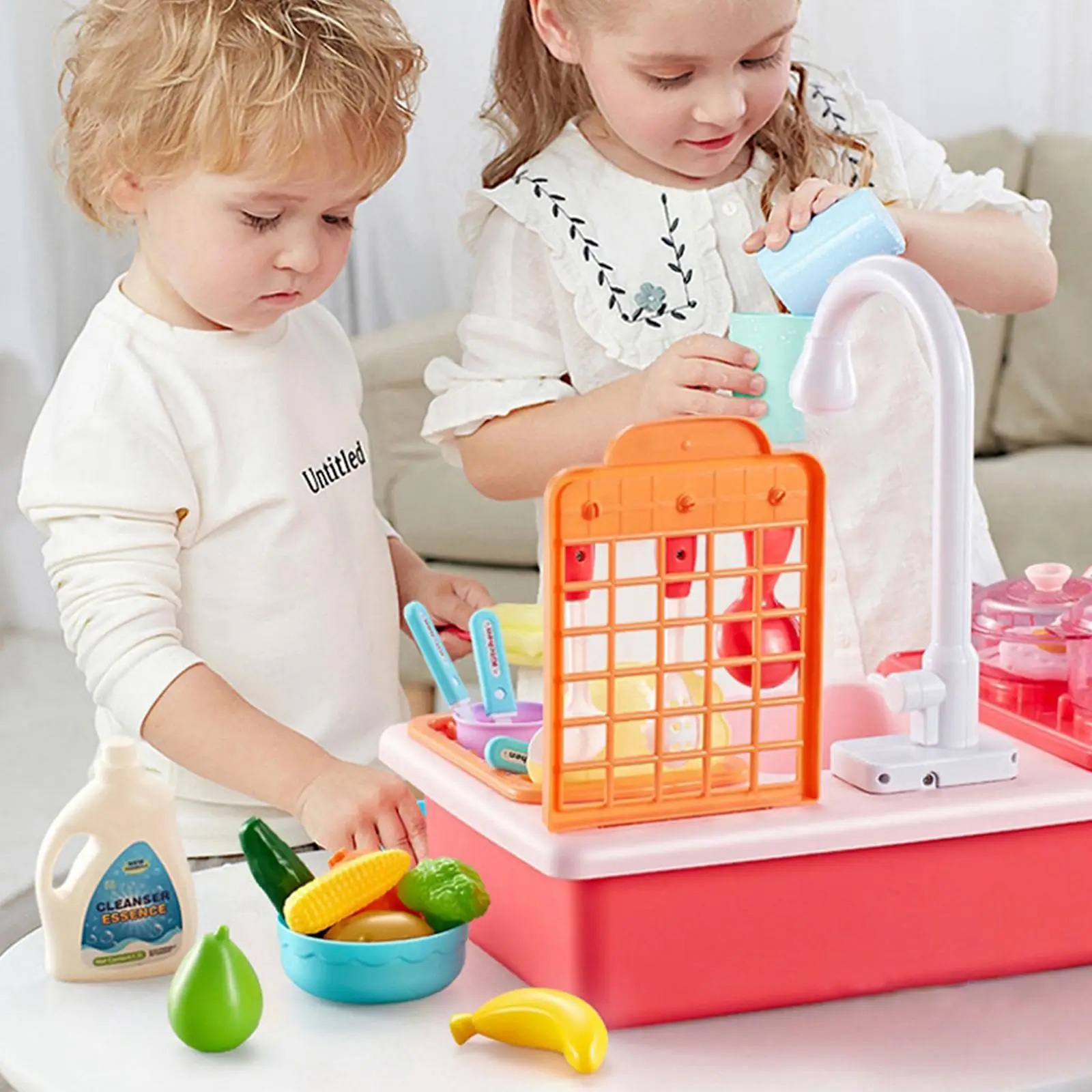 Play Sink Toys with Running Water Cutting Food Educational Toys
Play Sink Toys with Running Water Cutting Food Educational Toys