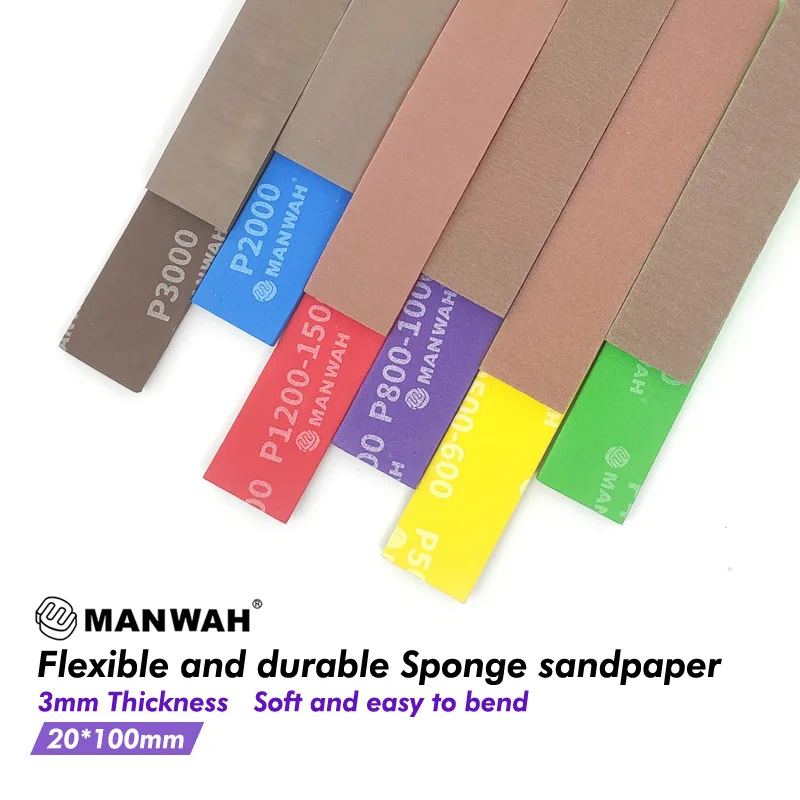 MANWAH Model Efficient Sanding Sponge Sponge Sandpaper Strips Leatherette High cutting power 3mm Thikness Washable cleaning
MANWAH Model Efficient Sanding Sponge Sponge Sandpaper Strips Leatherette High cutting power 3mm Thikness Washable cleaning