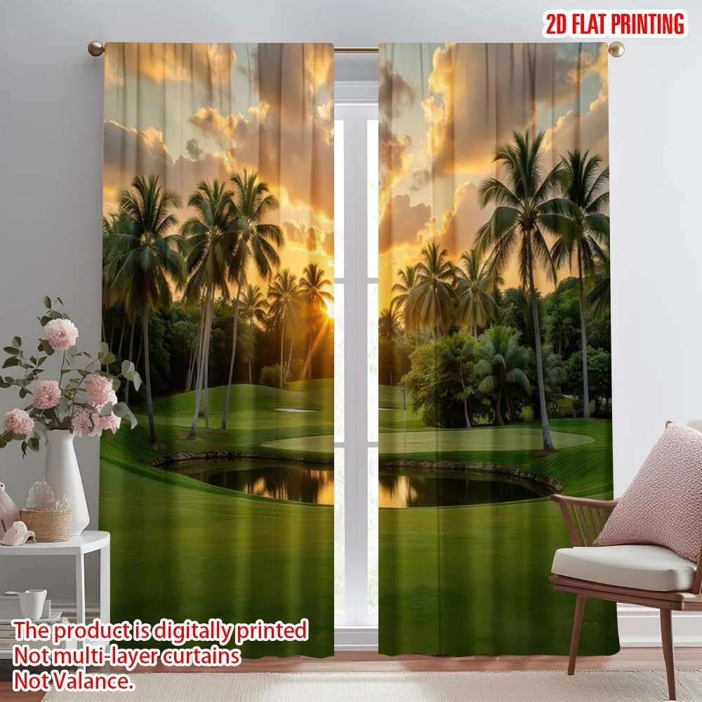 2D flat printing 2pcs Curtains Sunset Over Palm Trees Digital Printed Polyester Drapes Family Party Decoration Use for All
2D flat printing 2pcs Curtains Sunset Over Palm Trees Digital Printed Polyester Drapes Family Party Decoration Use for All