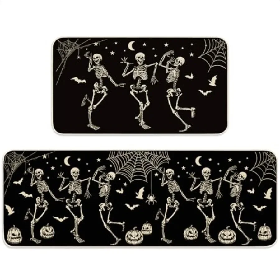 Halloween Kitchen Mats Dancing Skeleton Welcome Floor Mat NonSlip Black Door Rugs for Indoor Outdoor Bathroom 17 x 29 Inch 17 x
Halloween Kitchen Mats Dancing Skeleton Welcome Floor Mat NonSlip Black Door Rugs for Indoor Outdoor Bathroom 17 x 29 Inch 17 x