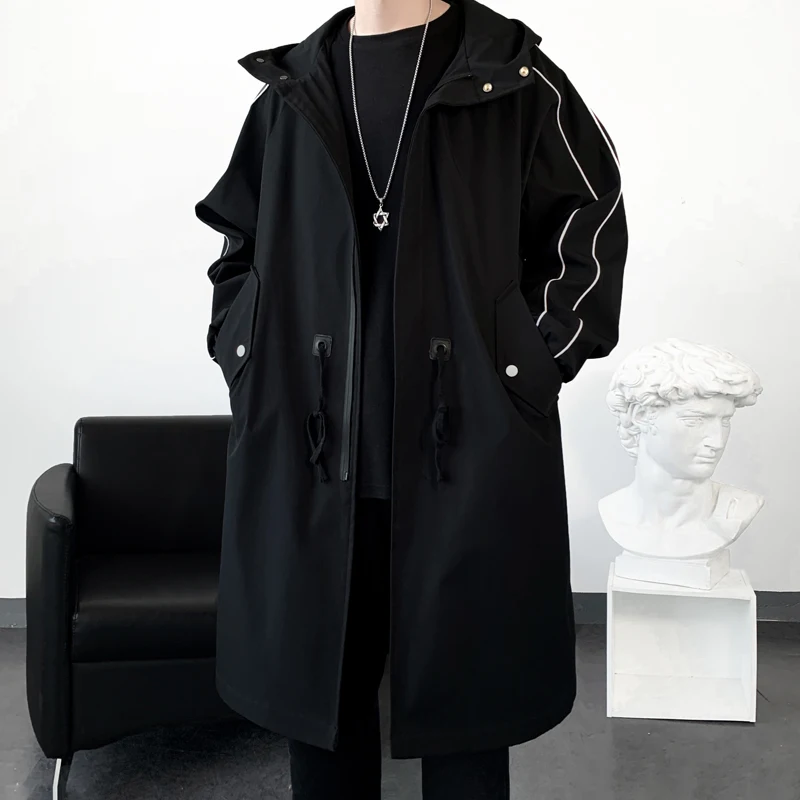 Мужское повседневное длинное пальто на весну-осень, тонкое, в корейском стиле, модное, свободное, с капюшоном, повседневная верхняя одежда для подростков, полиэстер
Мужское повседневное длинное пальто на весну-осень, тонкое, в корейском стиле, модное, свободное, с капюшоном, повседневная верхняя одежда для подростков, полиэстер