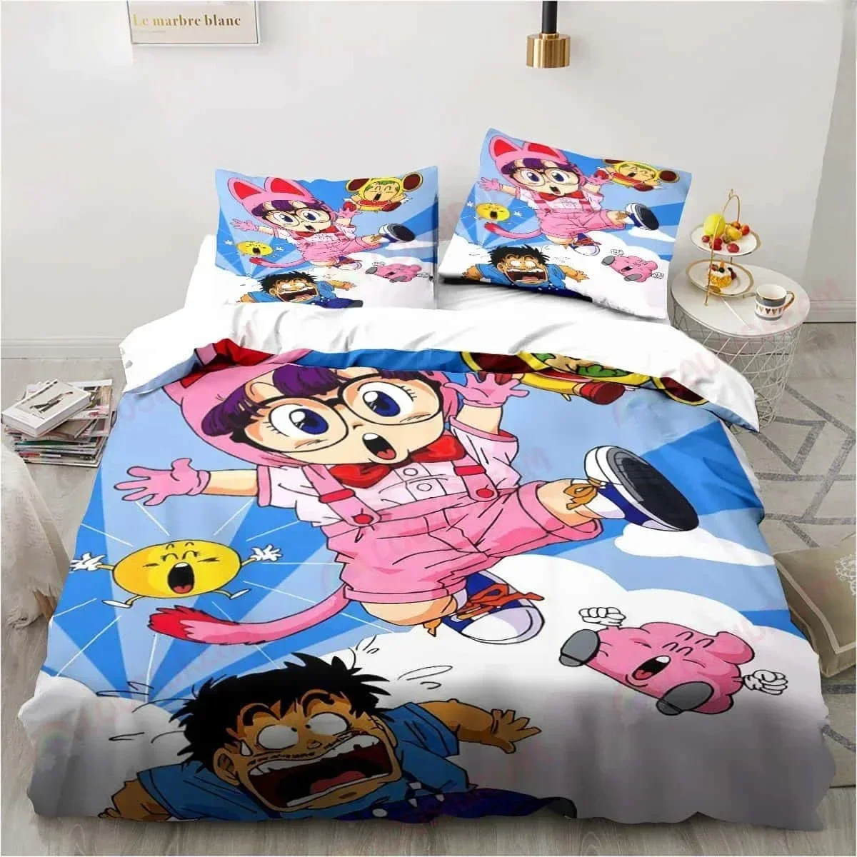 3D Cartoon DR S-Slump Arale Printed Bed Set Duvet Cover Pillowcase Bedding Set Bed Linen Sheet Quilt Cover Full Queen King Size
3D Cartoon DR S-Slump Arale Printed Bed Set Duvet Cover Pillowcase Bedding Set Bed Linen Sheet Quilt Cover Full Queen King Size