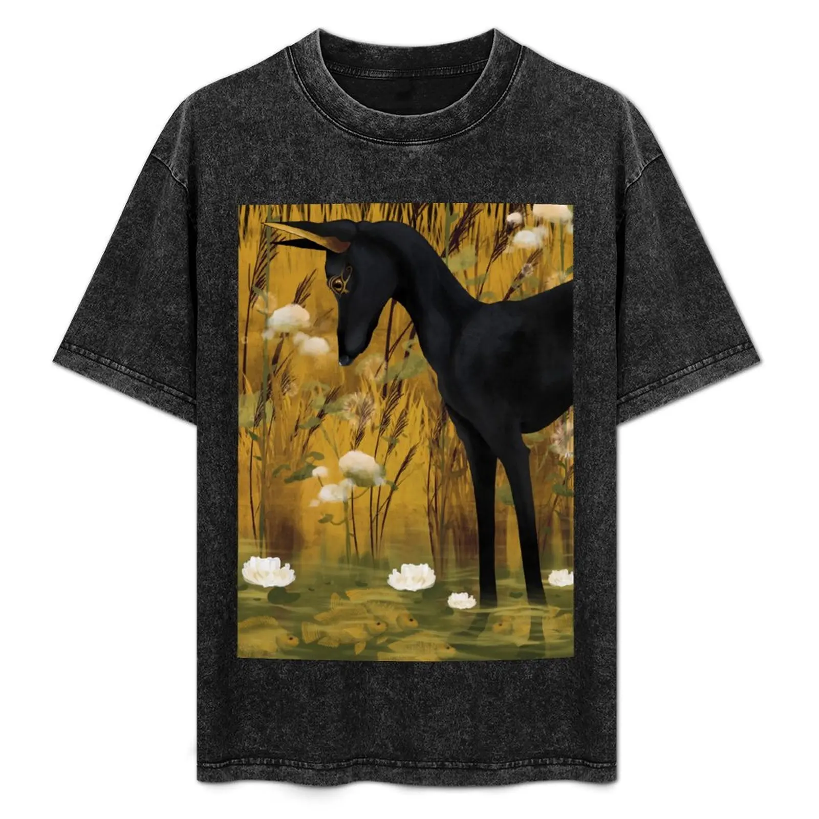 Anubis in pond with tilapia T-Shirt Casual Minimalist Short Sleeve Top
Anubis in pond with tilapia T-Shirt Casual Minimalist Short Sleeve Top