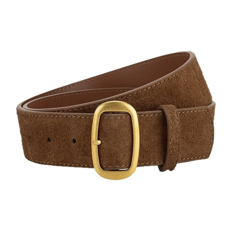 Vintage Matte Suede Belt Gold Buckle INS Style Women Belt for Dress Jeans
Vintage Matte Suede Belt Gold Buckle INS Style Women Belt for Dress Jeans