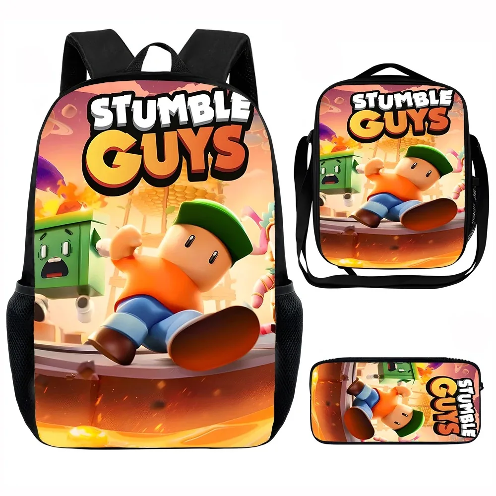 Game S-Stumble G-Guys Child School Backpack with Lunch Bags ,Pencil Bags ,School Bags for Boys Girls Best Gift 
Game S-Stumble G-Guys Child School Backpack with Lunch Bags ,Pencil Bags ,School Bags for Boys Girls Best Gift