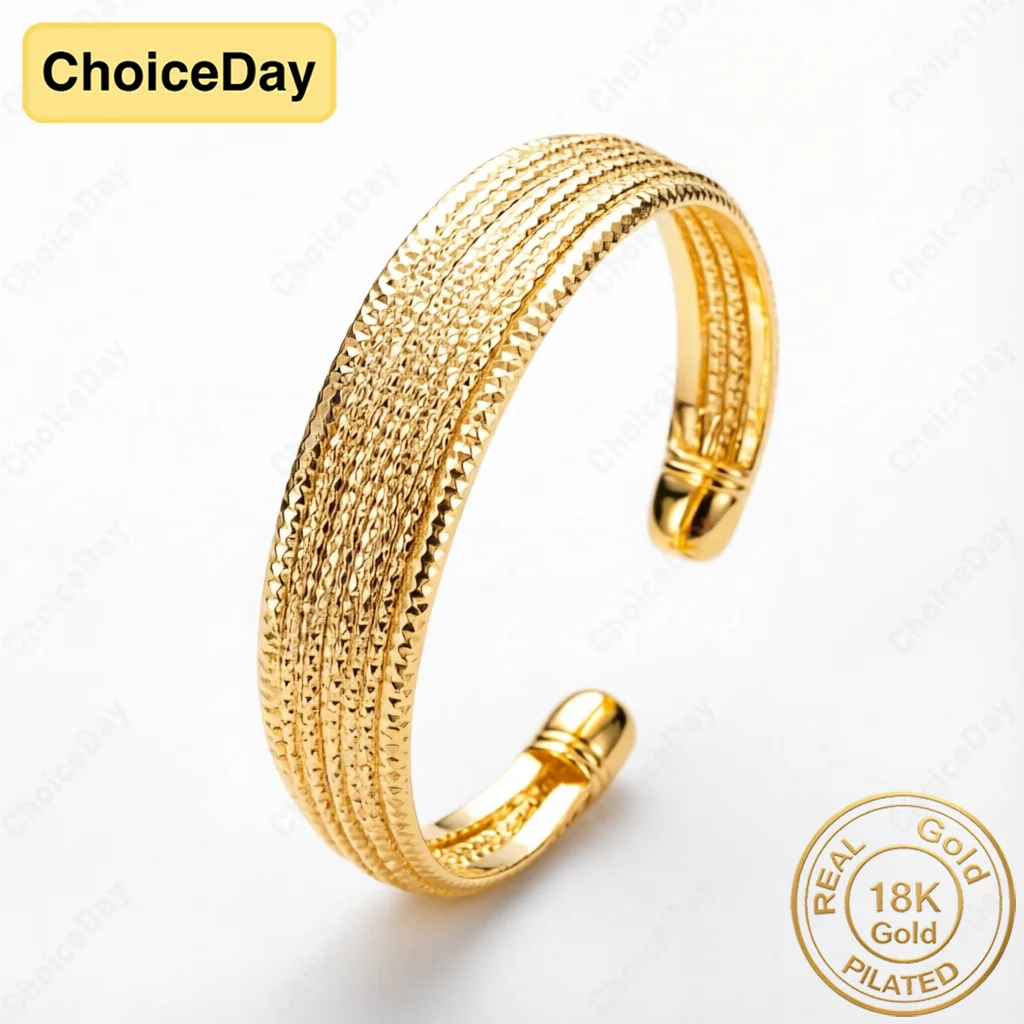 18K Gold Plated Luxurious Shiny Adjustable Bracelet Fashion Women Party Favor Wedding Jewelry Accessories
18K Gold Plated Luxurious Shiny Adjustable Bracelet Fashion Women Party Favor Wedding Jewelry Accessories