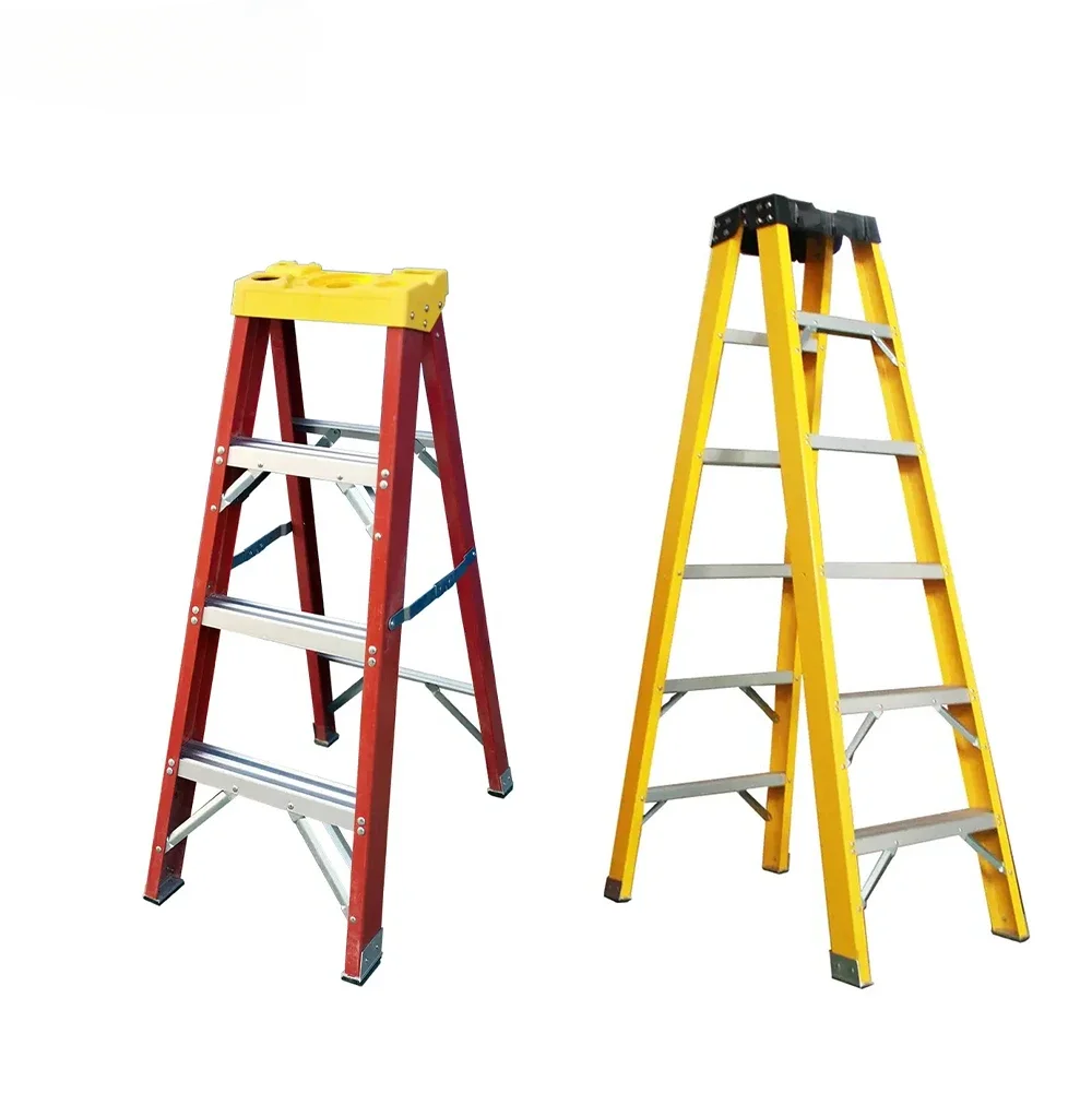 # One-sided Fiberglass Ladder With Tool Tray Insulation Engineering Herringbone Ladder Home Telescopic Folding Ladder Rack
# One-sided Fiberglass Ladder With Tool Tray Insulation Engineering Herringbone Ladder Home Telescopic Folding Ladder Rack