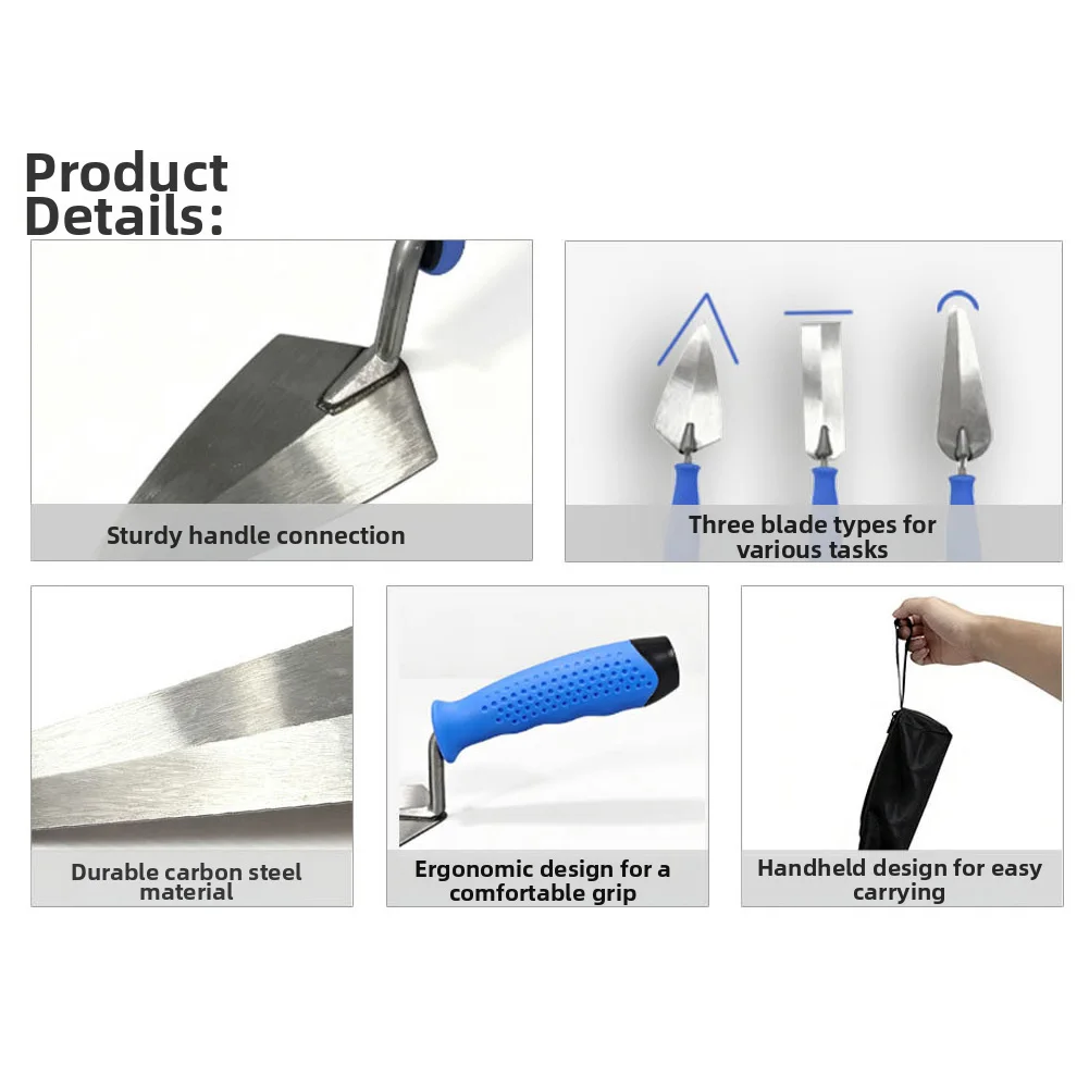 3 Piece Plastering Knives Set Ergonomically Designed for Use in Garden Renovation and Various Wall Finishing Applications
3 Piece Plastering Knives Set Ergonomically Designed for Use in Garden Renovation and Various Wall Finishing Applications