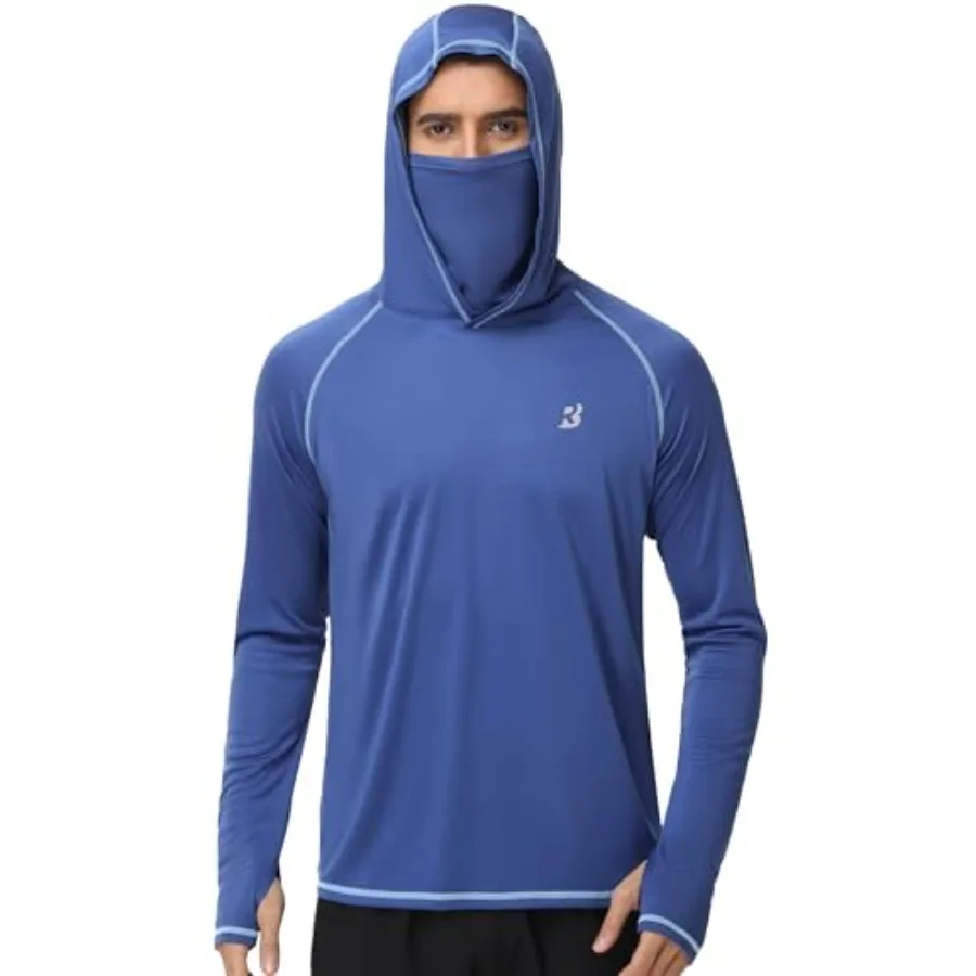 Roadbox UPF 50+ Fishing Shirts for Men, Long Sleeve UV Sun Hoodie with Mask, Outdoor Swim Hiking Running Workout Rash Guard
Roadbox UPF 50+ Fishing Shirts for Men, Long Sleeve UV Sun Hoodie with Mask, Outdoor Swim Hiking Running Workout Rash Guard