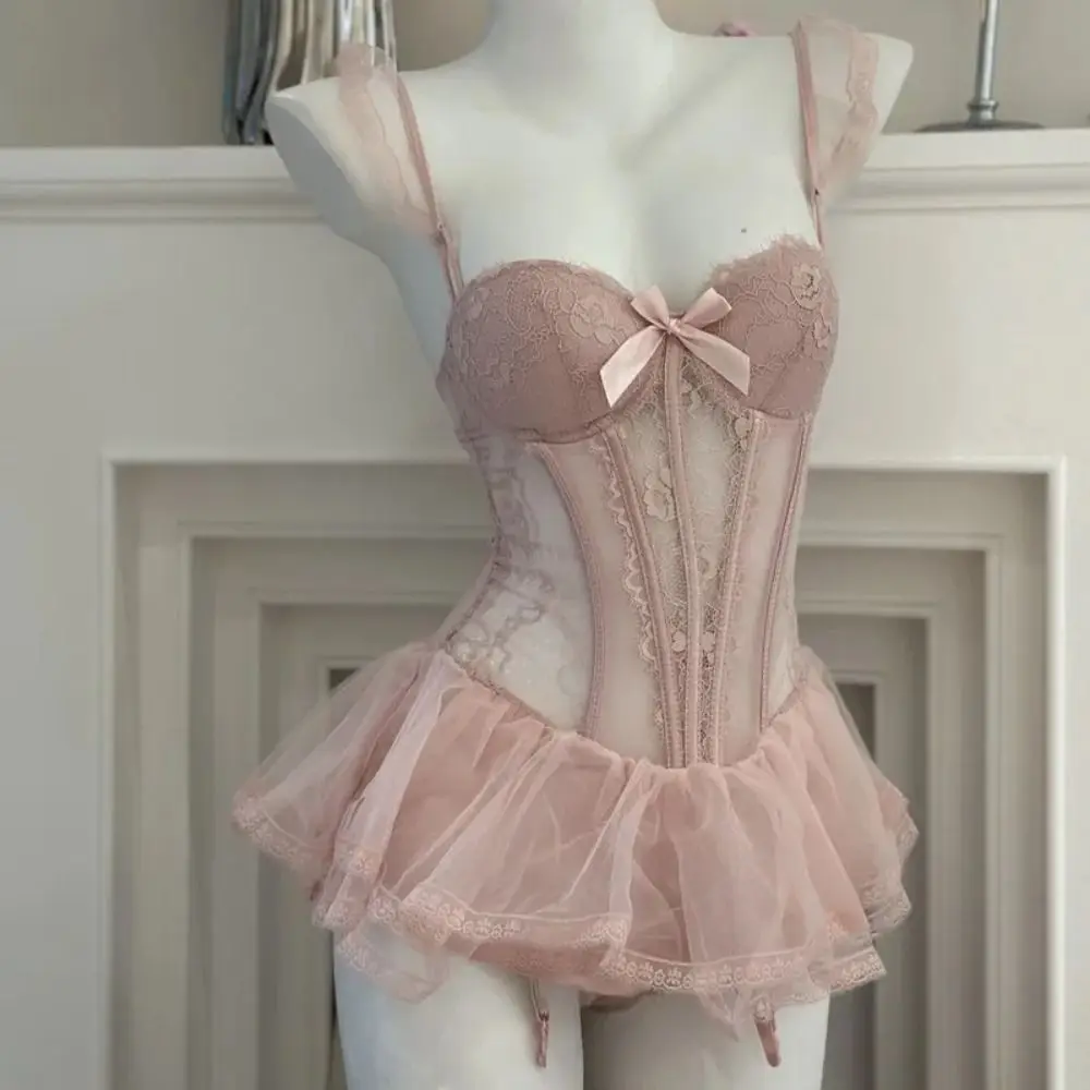 Homewear Bow Lace Nightgown Mesh Transparent Women Lingerie Sleeveless Nightwear Lace Sling Nightdress Ladies
Homewear Bow Lace Nightgown Mesh Transparent Women Lingerie Sleeveless Nightwear Lace Sling Nightdress Ladies