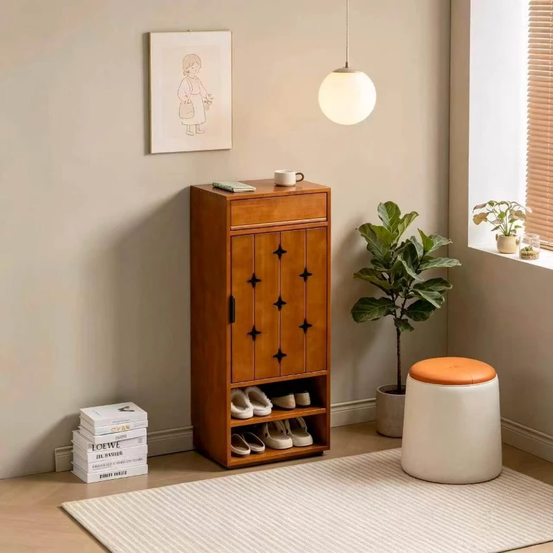 Medieval style solid wood home shoe cabinet integrated floor cabinet against the wall large capacity porch cabinet small
Medieval style solid wood home shoe cabinet integrated floor cabinet against the wall large capacity porch cabinet small