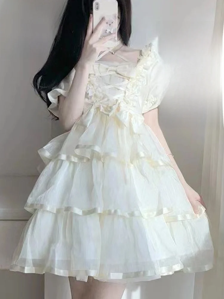 Lolita Princess Dress Birthday Girl's Fairy Tale Wedding Skirt High Waist Tulle Short Sleeve Mid-Length A-Line Gown
Lolita Princess Dress Birthday Girl's Fairy Tale Wedding Skirt High Waist Tulle Short Sleeve Mid-Length A-Line Gown