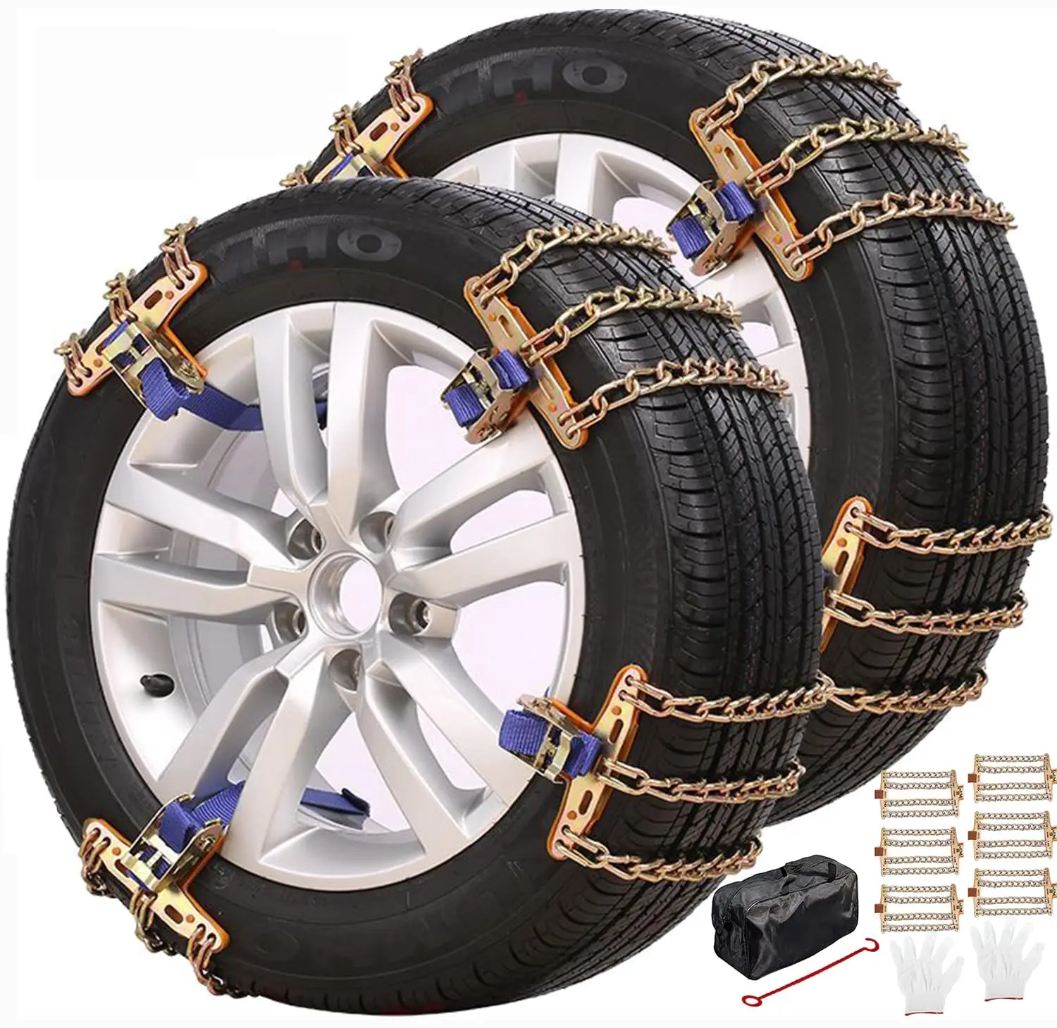 Universal Snow Tire Chains For Cars SUV Trucks 6 Pack Adjustable Anti-Slip Winter Chain Alloy Manganese Steel
Universal Snow Tire Chains For Cars SUV Trucks 6 Pack Adjustable Anti-Slip Winter Chain Alloy Manganese Steel