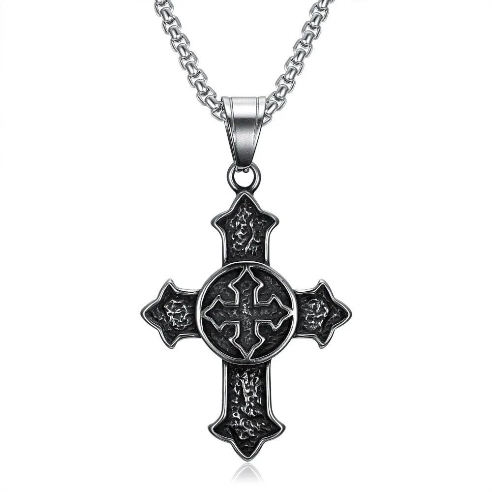 European and American Personality Vintage Medieval Knight Cross Stainless Steel Men's Pendant Necklace Chain
European and American Personality Vintage Medieval Knight Cross Stainless Steel Men's Pendant Necklace Chain