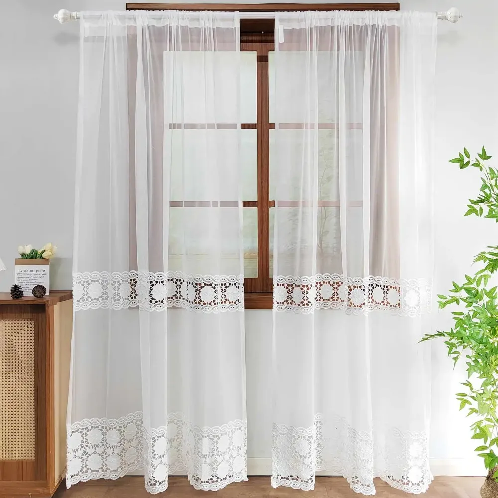White Hollow Floral Embroidery Tulle Curtian for Living Room, Bedroom, Office, Terrace Simple Home Decor
White Hollow Floral Embroidery Tulle Curtian for Living Room, Bedroom, Office, Terrace Simple Home Decor