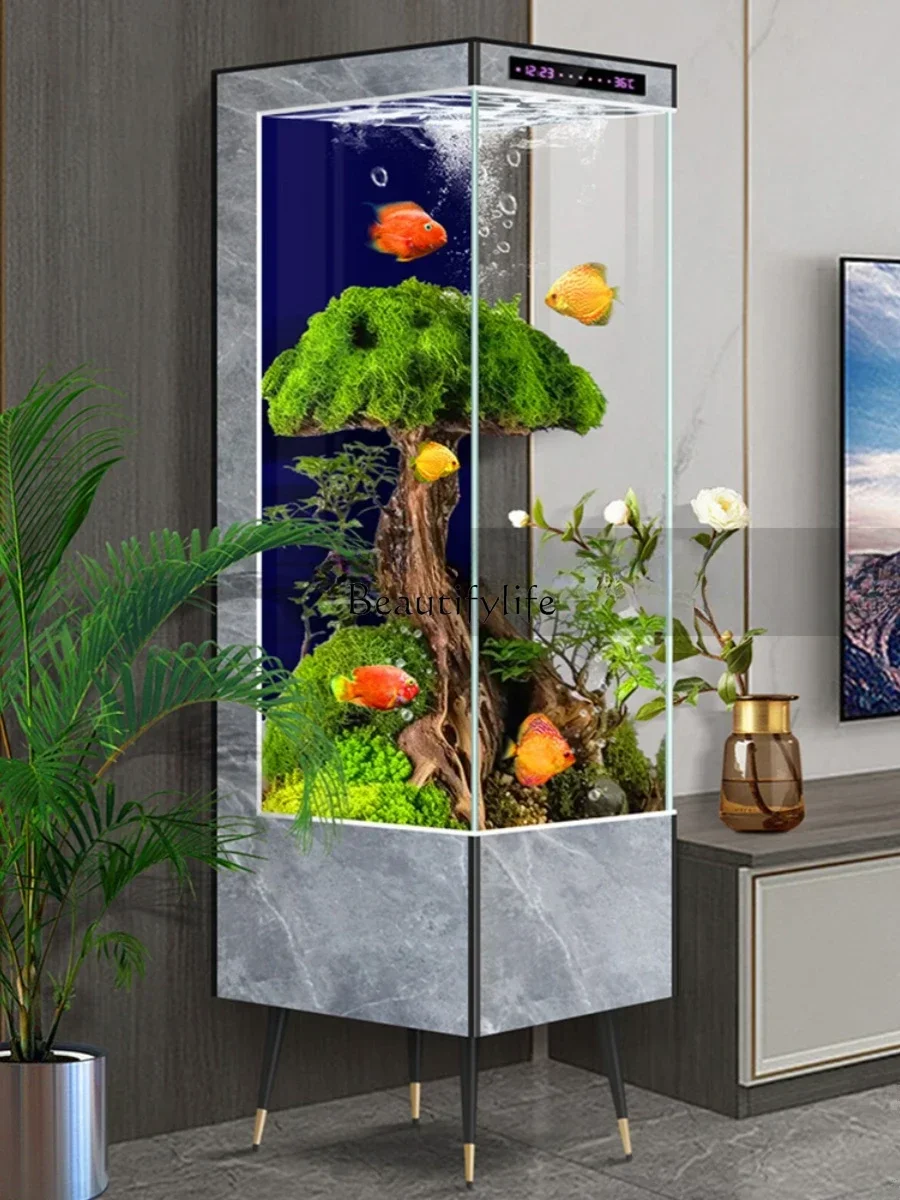 FG26Living Room Super White Vertical Fish Tank Glass Fish Globe Floor Change Water Automatic Circulation Aquarium
FG26Living Room Super White Vertical Fish Tank Glass Fish Globe Floor Change Water Automatic Circulation Aquarium