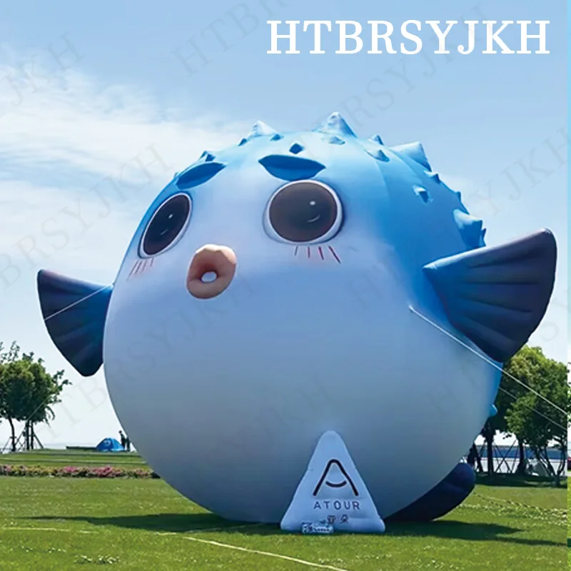 Inflatable puffer fish model blue aquatic animal outdoor decoration activity props
Inflatable puffer fish model blue aquatic animal outdoor decoration activity props